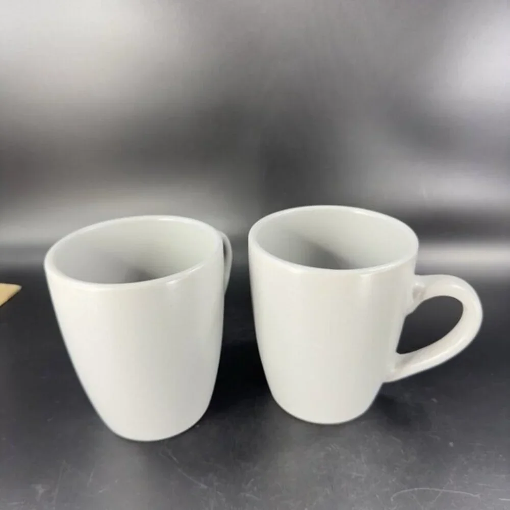 Balvery BIA Aura Solid Stone Gray Ceramic 12 ounce Coffee Mug Cup Porcelain Set2